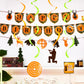 Dianelhall Hunting Theme Party Decorations - 62 Pcs Camo Birthday Supplies, Cupcake Toppers, Brown/Green/Orange, Model: Dianelhall-043