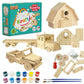 Kraftic Woodworking Kit - 6 DIY Carpentry Projects for Kids & Adults, Brown, Model DIY7