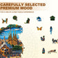 Jigfoxy Wooden Puzzles for mature-themeds  Barcelona Plaza Wood Puzzles mature-themed  Unique Animal Shape Wooden Jigsaw Puzzles for mature-themeds  Birthday Gifts for Puzzle Lovers  Family  Friend (M-11.4 * 11.4in-200pcs)