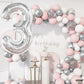Katchon, Big Silver Number 3 Balloon - 40 Inch | 3 Birthday Balloon, 3Rd Birthday Decorations For Girls | 3 Balloon Number, 3 Year Old Balloons Birthday | Silver 3Rd Birthday Decorations For Boys