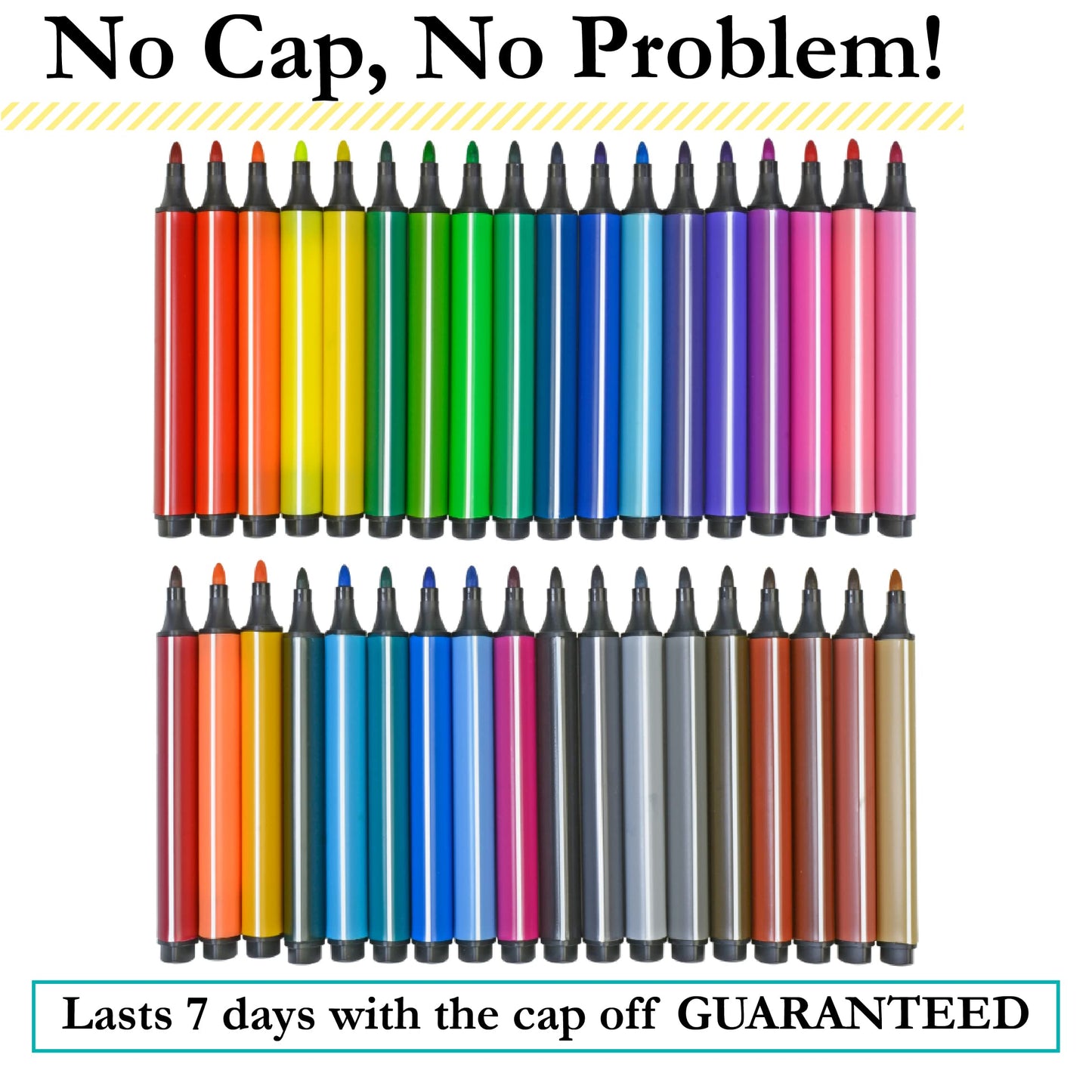 The Pencil Grip Magic Tri Stix, Non-Toxic and Washable Markers For Kids, 36 Assorted Stix Markers, TPG-399