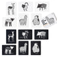 Wee Gallery Black And White Art Flash Cards For Babies, High Contrast Educational Animal Picture Cards, Baby Visual Stimulation, Brain And Memory Development In Infants And Toddlers - Baby Animals