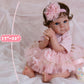 Ekokiz Reborn Baby Dolls Clothes Girl Pink Baby Clothes For Dolls 17-22 Inches Doll Outfits And Accessories For Realistic Newbor