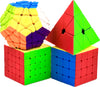 D ETERNAL Speed Cube Combo Set 4x4 5x5 and Pyraminx Pyramid Triangle and Megaminx Puzzle Cubic Bundle Toy Game