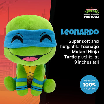 You Tooz Leonardo TMNT Plush Toy - 9 Inch Cotton Blue Plushie, Model LEONARDOPLUSH9IN