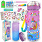 Edsportshouse Decorate Your Own Water Bottle Kits For Girls Age 4-6-8-10,Unicorn Painting Crafts,Fun Arts And Crafts Gifts Toys For Girls Birthday Christmas(Unicorn)