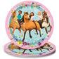 Unique Round Dessert Paper Plates - 7, Spirit Riding Free, 8 Pcs