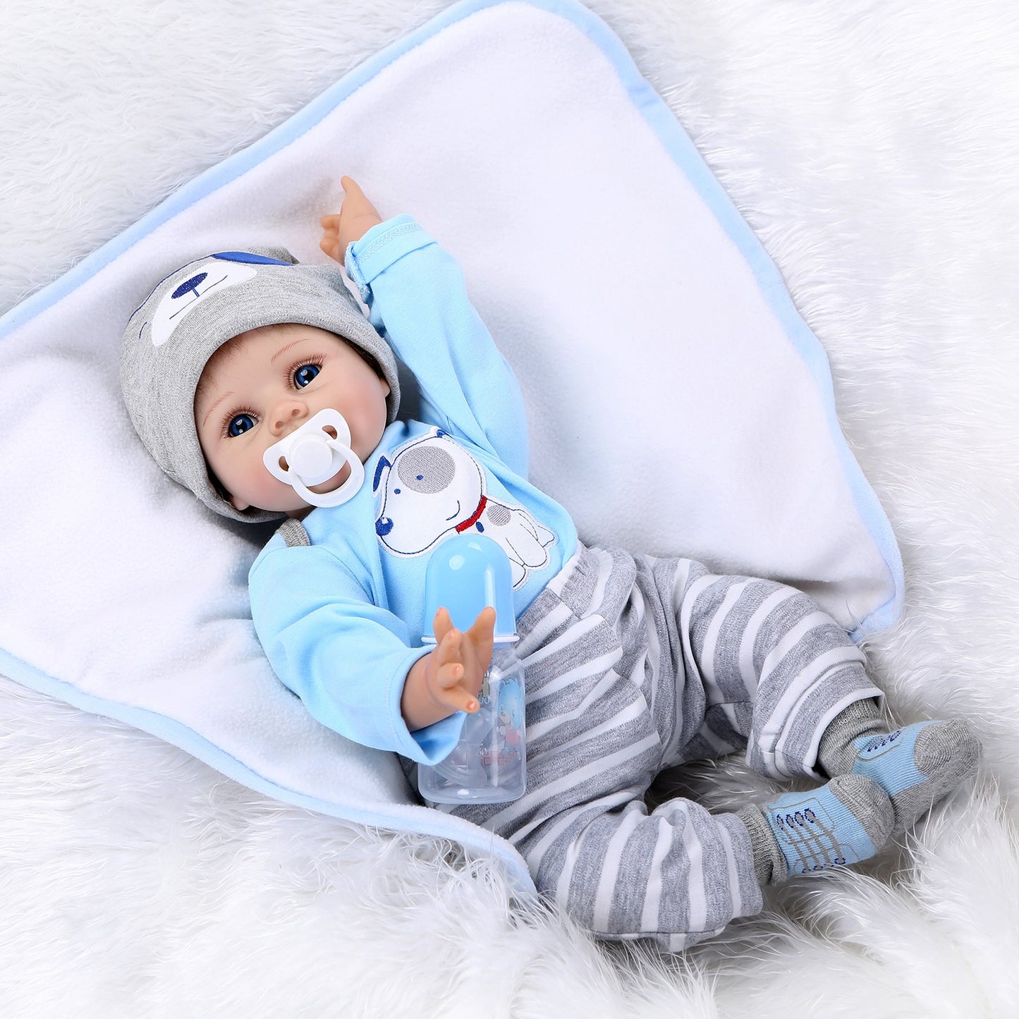 Reborn Baby Dolls Clothes Boy Blue Outfits For 20'- 22' Reborn Doll Boy Clothing