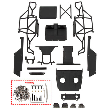 MEUS RACING TRX4M Body Ripper Chassis Kit for TRX4M Defender/Bronco/K10/F150 High Trail 1/18 RC Crawler Car (MEX40-Black)