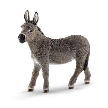 Schleich Farm World Realistic Donkey Animal Figurine - Highly Detailed And Durable Farm Animal Toy, Fun And Educational Play For Boys And Girls, Gift For Kids Ages 3+