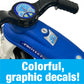 American Plastic Toy Police Cycle Blue, 24.25” X 16.5” X 14”