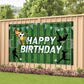 Soccer Birthday Party Backdrop Soccer Happy Birthday Banner Football Field Photography Background for Home Decorations Party Sup