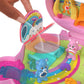 Polly Pocket Care Bears Dolls & Playset with Toy Car, Multicolor, Model JCC14, Travel Toy