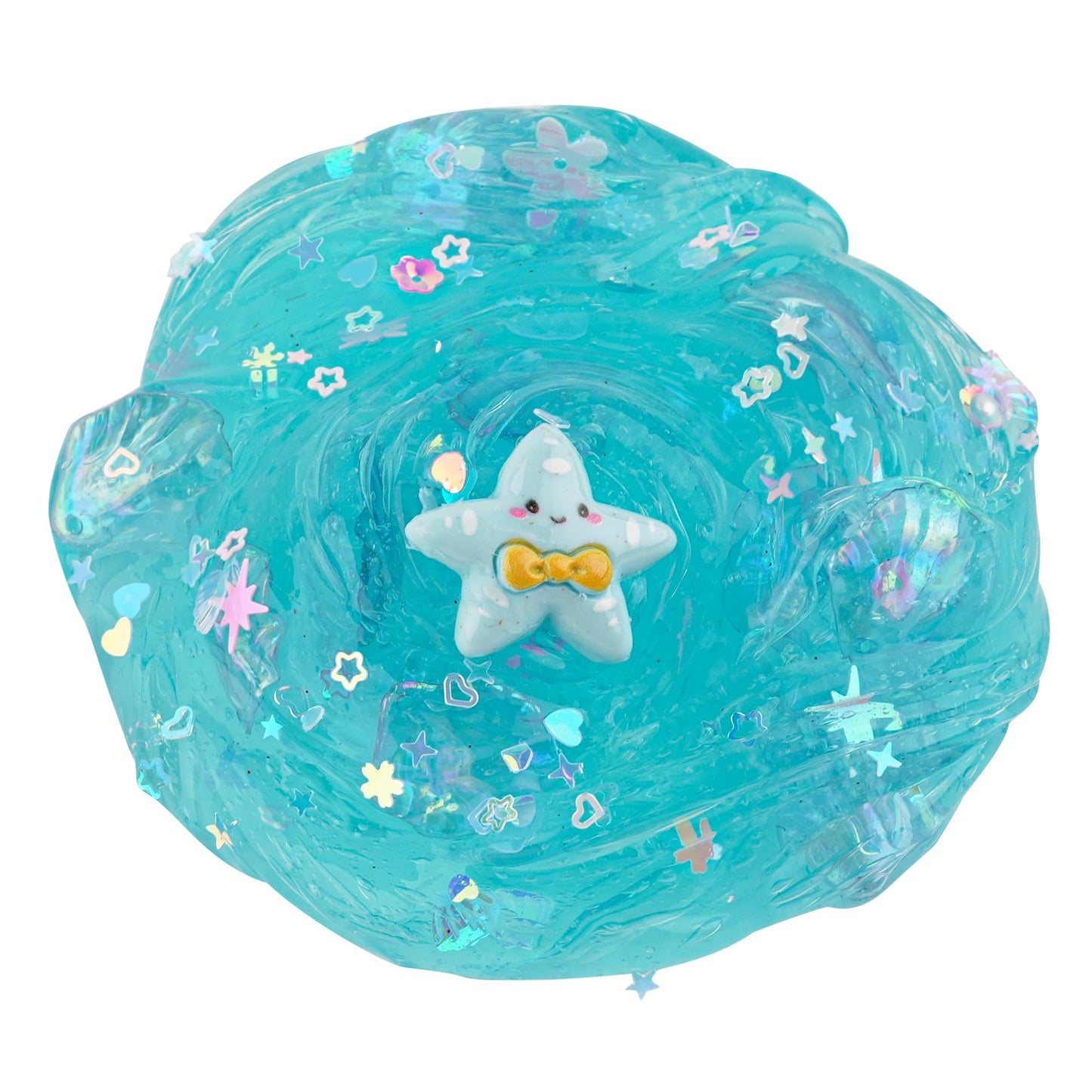 Shell Blue Clear Slime, Good Stretchy & Non-Sticky Premade Slime, Slime Party Favors For Kids, Slime Sensory Toys For Birthday E