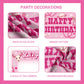 Disco Cowgirl Birthday Party Decorations Set - Photo Booth Props for Girls,Foil Balloon Pink Balloons for women Birthday Party S