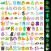 Hoemwarm 100 Pcs Luminous Mini Resin Animals Mini Animals Figures Bulk Glow In The Dark Miniature Figurines For Dollhouse Access