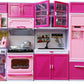 Modern Kitchen Set with 4 Compartments, Musical and Lights(big size)