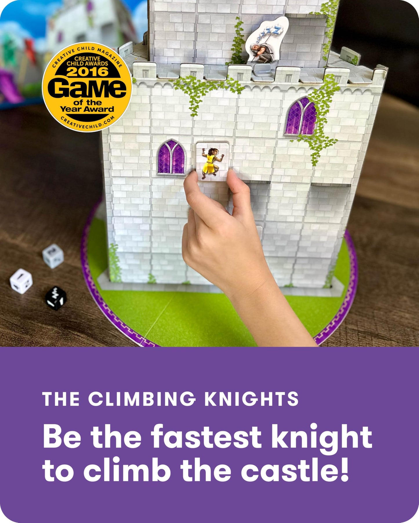 SimplyFun The Climbing Knights - Exciting Castle Climbing Strategy Board Game - Fine Motor Skills - Educational Fun with Magnetic Knights  Guard Pawns  & enhanced Components - 2-4 Players  Ages 8 & Up