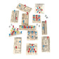 Wooden Peg Board Game Variety Pack - Set Of 12 - Variety Of Old School And Old Fashioned Games