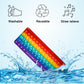 Proweber Learning Typing Keyboard Pop Fidget Toy - Satisfying Sensory Stress Relief for Kids Adults ADHD - Pop Bubbles Silicone