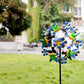Senflame Double cutting edge Hummingbird Swivel Wind Spinners  Outdoor Garden Spinners 38inch Garden Stakes Dccor  Metal Pinwheels for Yard and Garden