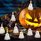 EBaokuup 20 PCS 2 X 1.6 Halloween Ghost Candles, Ghost Shaped Decor Candles, Fun Face Spooky Burning Candle for Halloween Pa