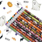 xutengy 72Pcs Halloween Pencils Stationery Party Favors Set, Halloween Themed Pencil Set Gifts Kit for Kids Halloween Party Supp