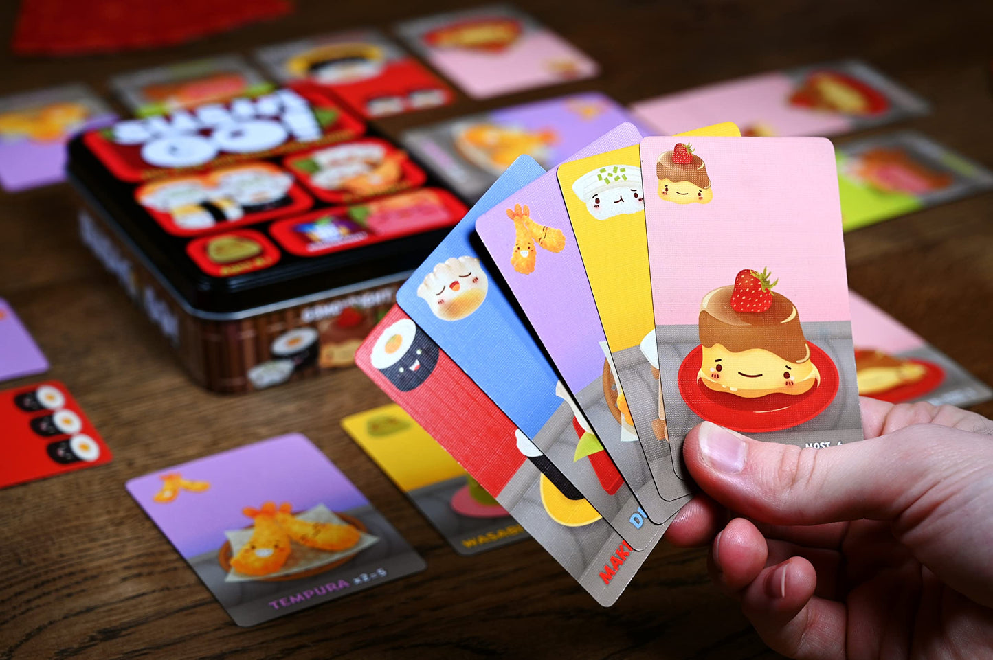 Gamewright Sushi Go Card Game - Multi-colored, 4"x5.63"x1.5", for 2-5 Players, Ages 8+ - Model CSG-SUSHI