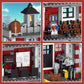 HSANHE City Fire Rescue Building Set, 1823 PCS, Small, Red, Compatible with Lego