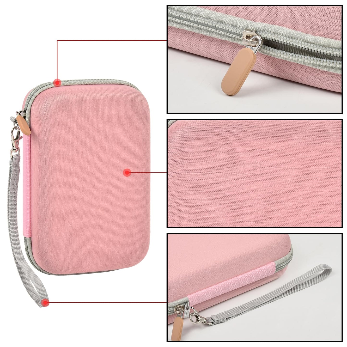 Casmilee Case Compatible With Giiker Super Slide Brain Games, Brain Teaser Puzzles Organizer Storage Bag, Flow Slider Puzzle Game Holder (Pink)