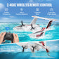 Vevor Rc Plane, 2.4Ghz 3Ch Rc Airplane With 6-Axis Gyro Stabilizer&2 Batteries, Ready To Fly Amphibious Aircraft Plane Toy For A