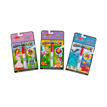 Melissa & Doug On the Go ColorBlast! Activity Books Set - Fairy, Princess, and Sea Life