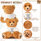 Get Well Soon Bear 16 Inch Bear Stuffed Animals With White T-Shirt Feel Well Soft Bear Plush Hospital Gifts For Boy And Girl (Classic Style)