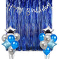 Party Propz 17Pcs Blue And Silver Birthday Decoration Items | Birthday Balloons For Decorations | Happy Birthday Banner(Cardstoc