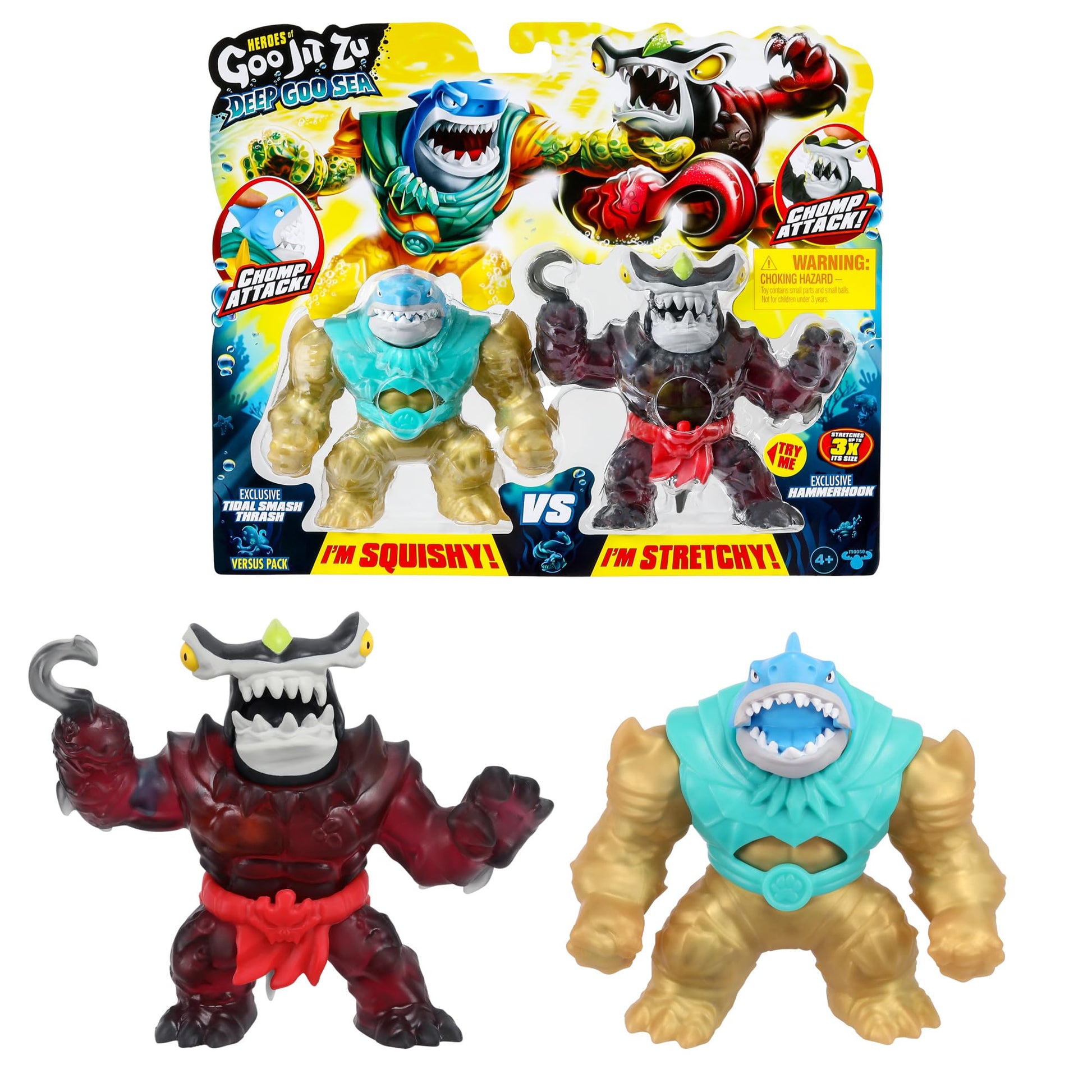Heroes of Goo Jit Zu Deep Goo Sea Versus Pack. limited availability Tidal Smash Thrash VS limited availability Hammerhook. 2 Figure Pack!