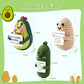 Dhoem Emotional Support Pickle And Funny Positive Potato Cute Avocado,3 Inch Mini Crochet Doll With Unique Positive Card For Che