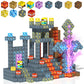 180PCS Magnetic Building Blocks for Kids - 0.8 Pixel Art Magnetic Cubes for Boys Ages 3 4 5 6 7 8-12  decorative replica blade Portal Magnet Block Set  STEM Sensory Educational Toys Ideal Birthday
