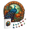 WETUFIN - Wooden Jigsaw Puzzles for Adults, Peacock Style Wooden Jigsaw Puzzles Large Size Puzzles Unique Shape, Gifts for Birth