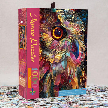 Ingooood Jigsaw Puzzle 1000 Pieces-Sneak Peek Series - Owl - Entertainment Toys for mature-themed Special Graduation or Birthday Gift Home Decor