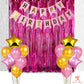 Party Propz 17Pcs Happy Birthday Foil Curtain, Banner (Cardstock) And Balloons Decoration Items Combo For Birthday Supplies For 