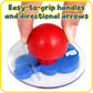 READY 2 LEARN Giant Stampers - Christmas Shapes - Set of 10 - Easy to Hold Foam Stamps for Kids - Arts and Crafts Stamps for Dis
