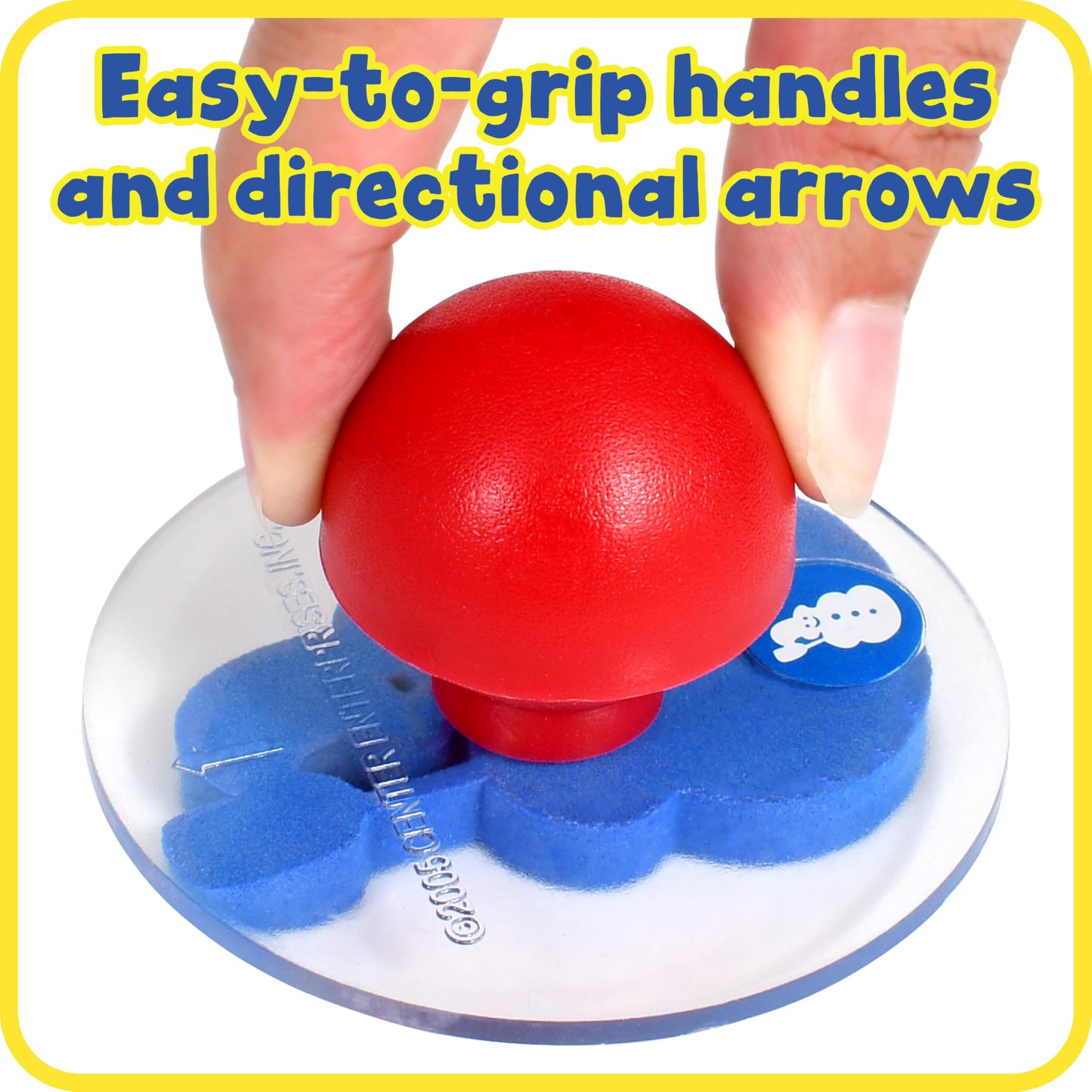 READY 2 LEARN Giant Stampers - Christmas Shapes - Set of 10 - Easy to Hold Foam Stamps for Kids - Arts and Crafts Stamps for Dis