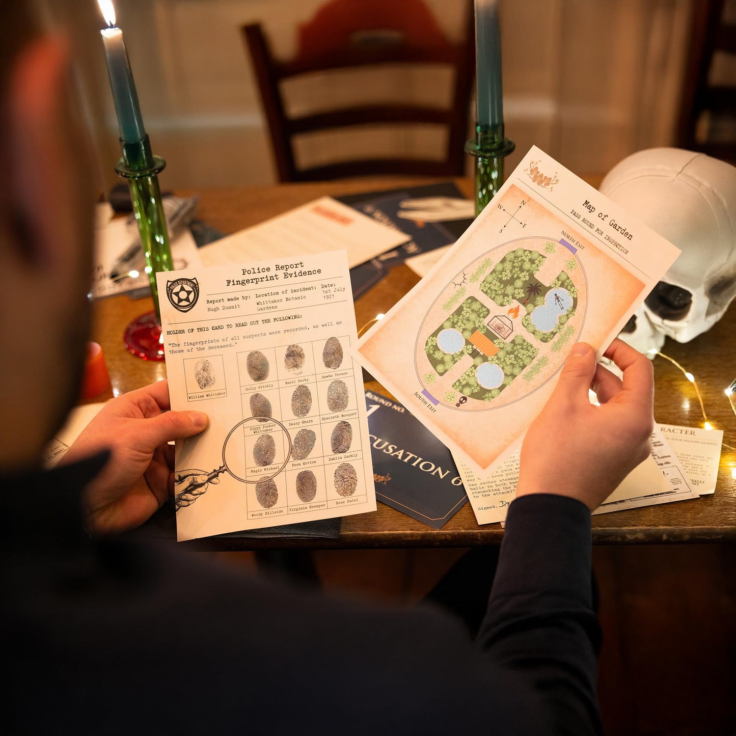 Talking Tables Murder Mystery At The Botanic Gardens Dinner Party Game For Adults, Puzzle Games, Clues, Brain Teaser Puzzles Secret Santa, Ages 16+, 5-13 Players