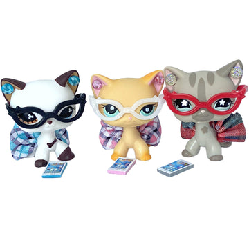 Lps Pet Shop 4 Pc Random Accessories Nerd School Skirt Glasses Lot Cat Not Included
