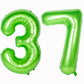 Number Balloons 40 Inch Green Birthday Party Decorations 37St Digital Jumbo Helium Foil Mylar Balloon