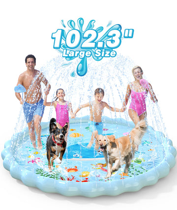 Epn Splash Pad, Extra Large Sprinkler Play Mat Fun For Kids, Thicker Summer Outdoor Water Toys Toddler Pool For 3-12 Years Old C