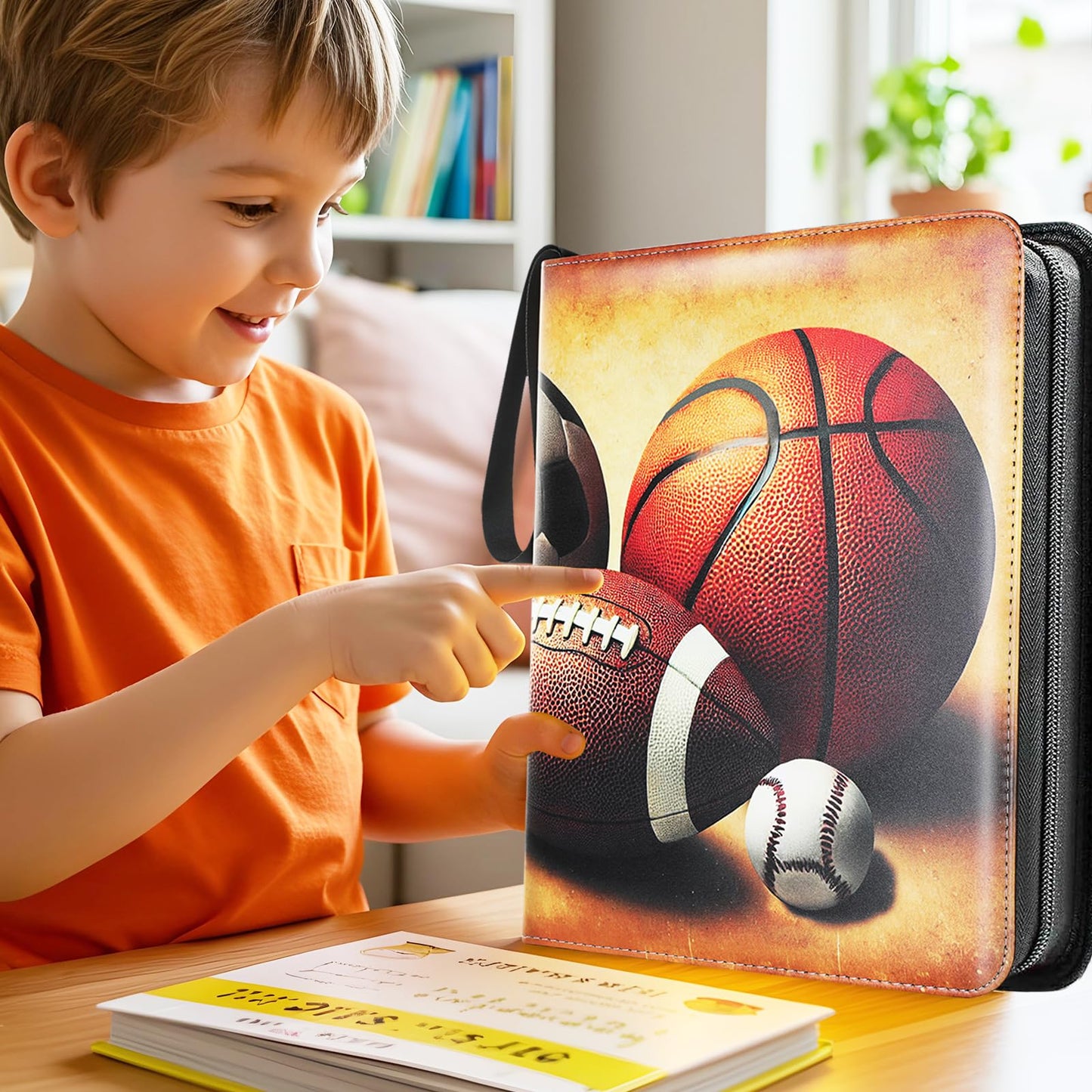 Zipper Cards Binder for 900-Pocket Sports Trading Cards  enhanced Baseball Football Basketball Cards Book Album With Removable Sleeves for MTG & TCG Cards - Gifts for Girls and Boys