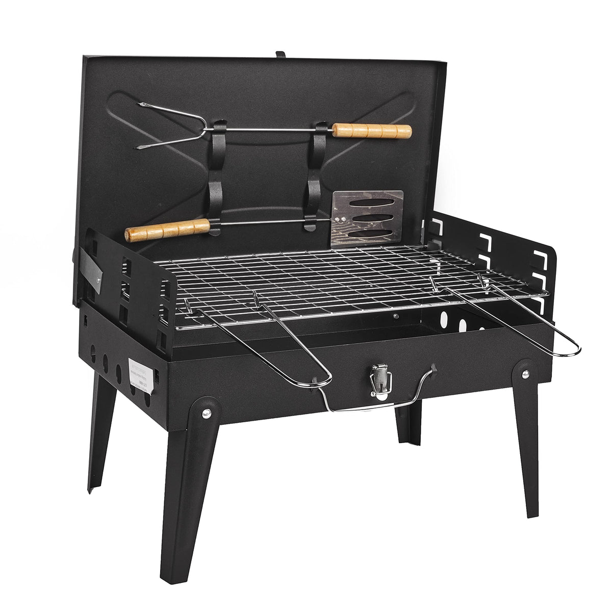 Outdoor Charcoal Grill with Tools