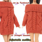 Bjdbus Winter Turtleneck Sweater Clothes For 11.5 Inch Girl Doll Accessories (Red Orange)