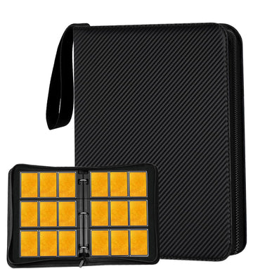 Card Binder 9 Pocket enhanced Zipper Trading Card Album 720 Cards Folders for Collectible MTG TCG Sports Cards Binder (Dark Black)